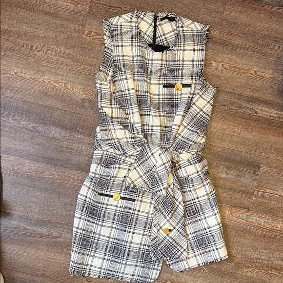 Alexander Wang Black and White Textured Dress Sz8 - Picture 4 of 13